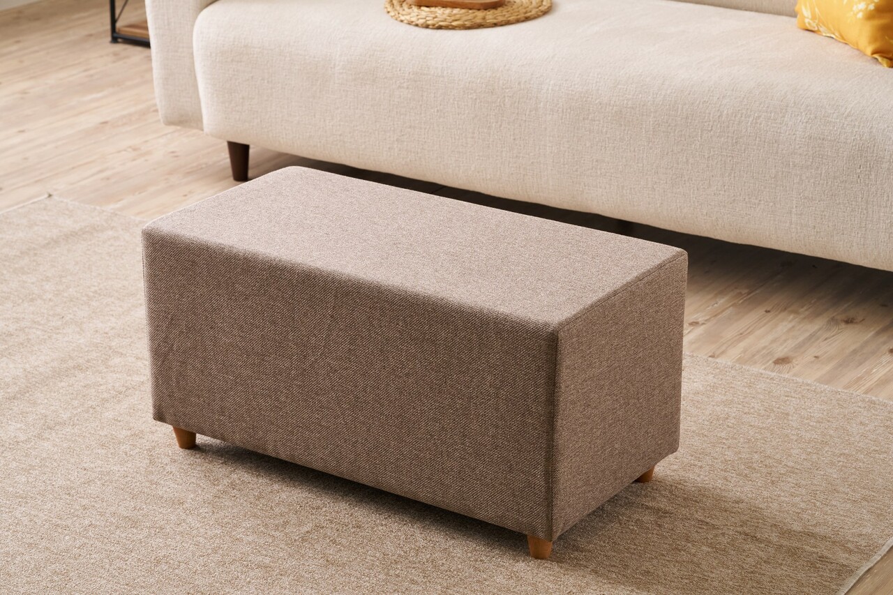 Taburet, Atelier del Sofa, 825BLC5185, Lemn, Maro - view 2
