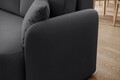 Coltar extensibil stanga 3 locuri ELTAP, Hadson, 206x150x89 cm, lemn/poliester, gri inchis