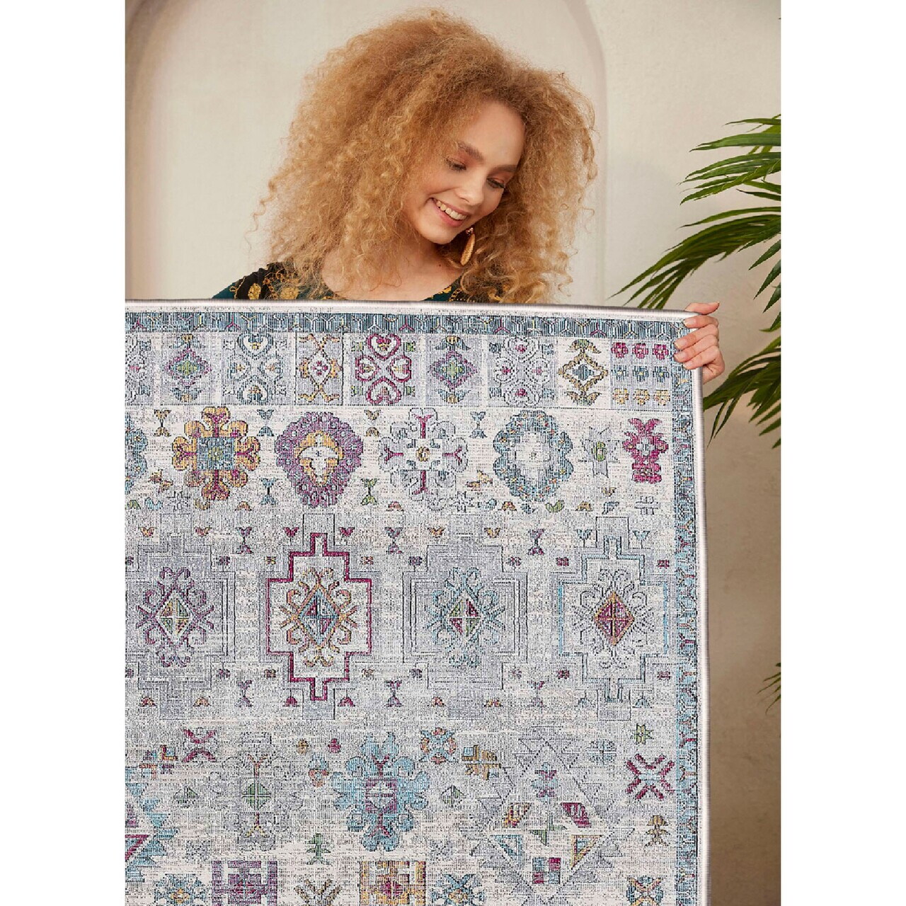 Covor, Woosonıl107, 80x200 cm, Multicolor - Imagine 4