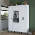 Dulap multifunctional, Rani, JE131, 150x198 cm, PAL, Alb
