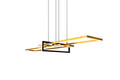 Lustra Salinas, TRIO, 110x40x150 cm, 34W, 1x SMD, metal, bronz mat/negru