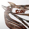 Decoratiune de perete, Horse, Metal, 38 x 53 cm, Multicolor