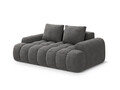 Canapea 2 locuri, Linz, Cosmopolitan Design, 175x100x84 cm, catifea, gri
