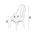 Set de scaune, Charlotte, Pare, Metal, Negru/Maro