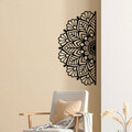 Decoratiune de perete, Mandala-S-2, Metal, Dimensiune: 117 x 1,5 x 59 cm, Negru