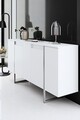 Set mobilier living, Bexley, Luxe, Alb / Argintiu