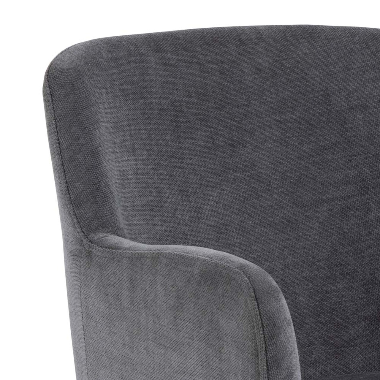 Scaun Karen, Actona, 54.5x56x80 cm, tesatura Chenille/otel, gri inchis - view 3