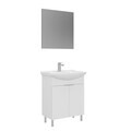 Set Dulap de Baie cu Chiuvetă și Oglindă (2 Piese), Hanah Home, Purus 65, Alb