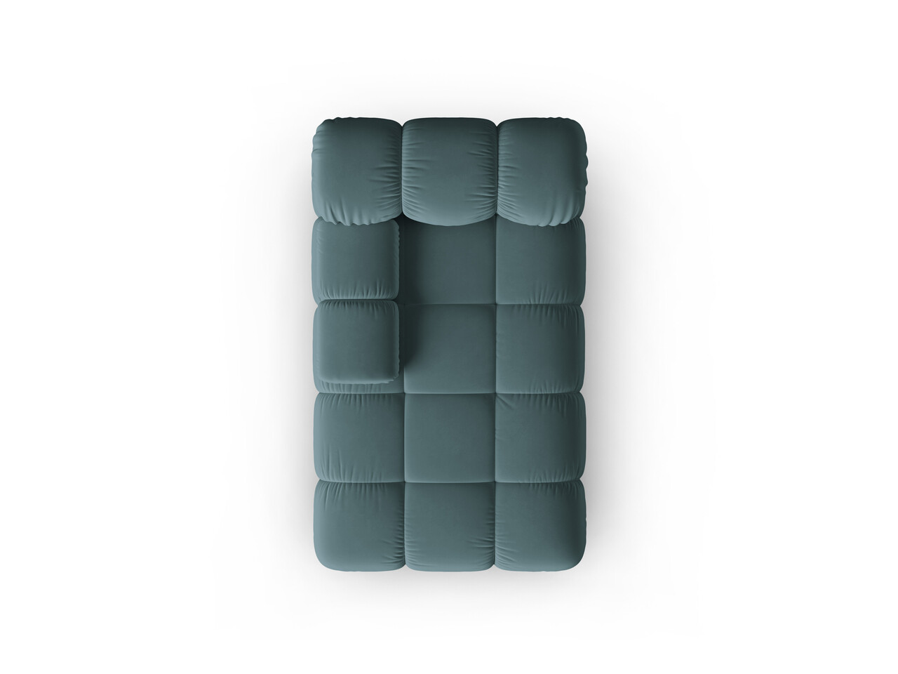 Sezlong living stanga 1 loc, Bellis, Micadoni Home, BL, 155x94x70 cm, catifea, albastru petrol - view 4