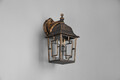Lampa de gradina Volturno, TRIO, 34x20x14.5 cm, 60W, 1x E27, aluminiu turnat/sticla, maro rustic