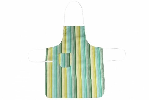 Sort de bucatarie, 100% bumbac, Green Stripes