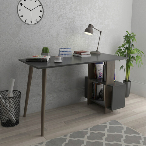 Birou, Lagomood, Lagomood Side, 120x73x60 cm, Antracit / Nuc Lagomood