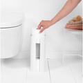 Suport role rezerva hartie igienica, Brabantia, Balance, 13.2x13.2x32.1 cm, otel, alb