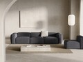 Canapea 4 locuri, Bergamo, Cosmopolitan Design, 364x108x70 cm, catifea chenille raiata, gri