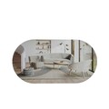 Oglinda decorativa, Siam, Riors, 45x85x2.2 cm, MDF , Transparent/Auriu