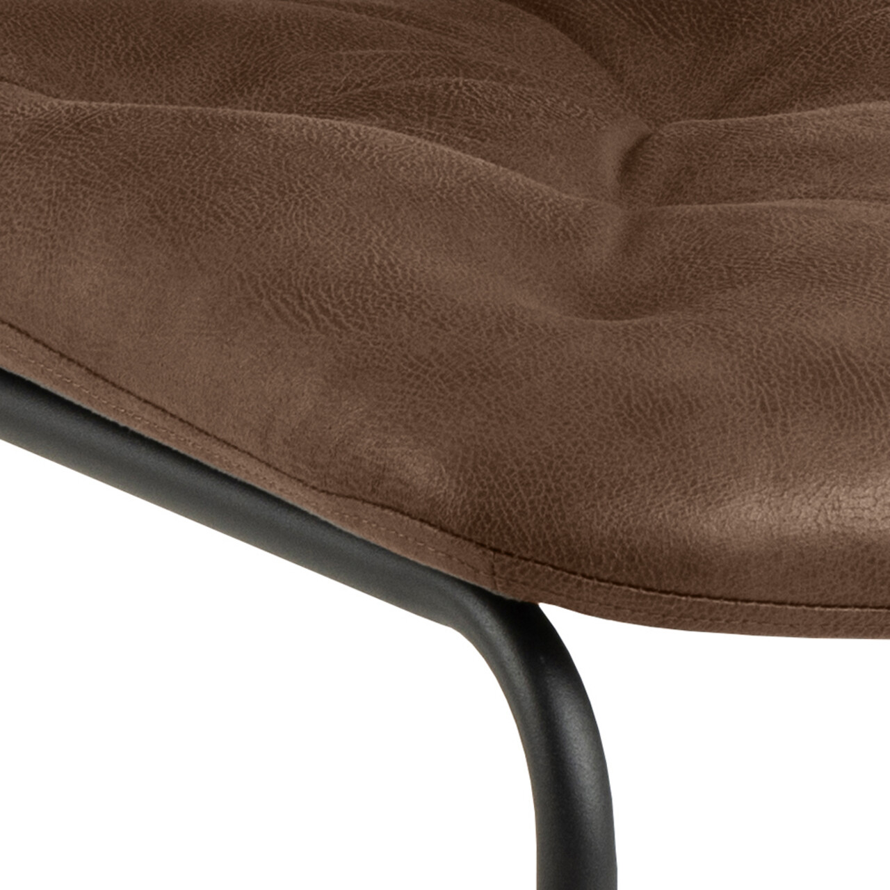Scaun Kira, Actona, 48x56x92 cm, poliester/piele ecologica/otel, maro - view 3