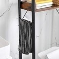 Raft de depozitare peste toaleta, Vasagle, 63 x 25 x 165 cm, PAL/otel, maro rustic/negru
