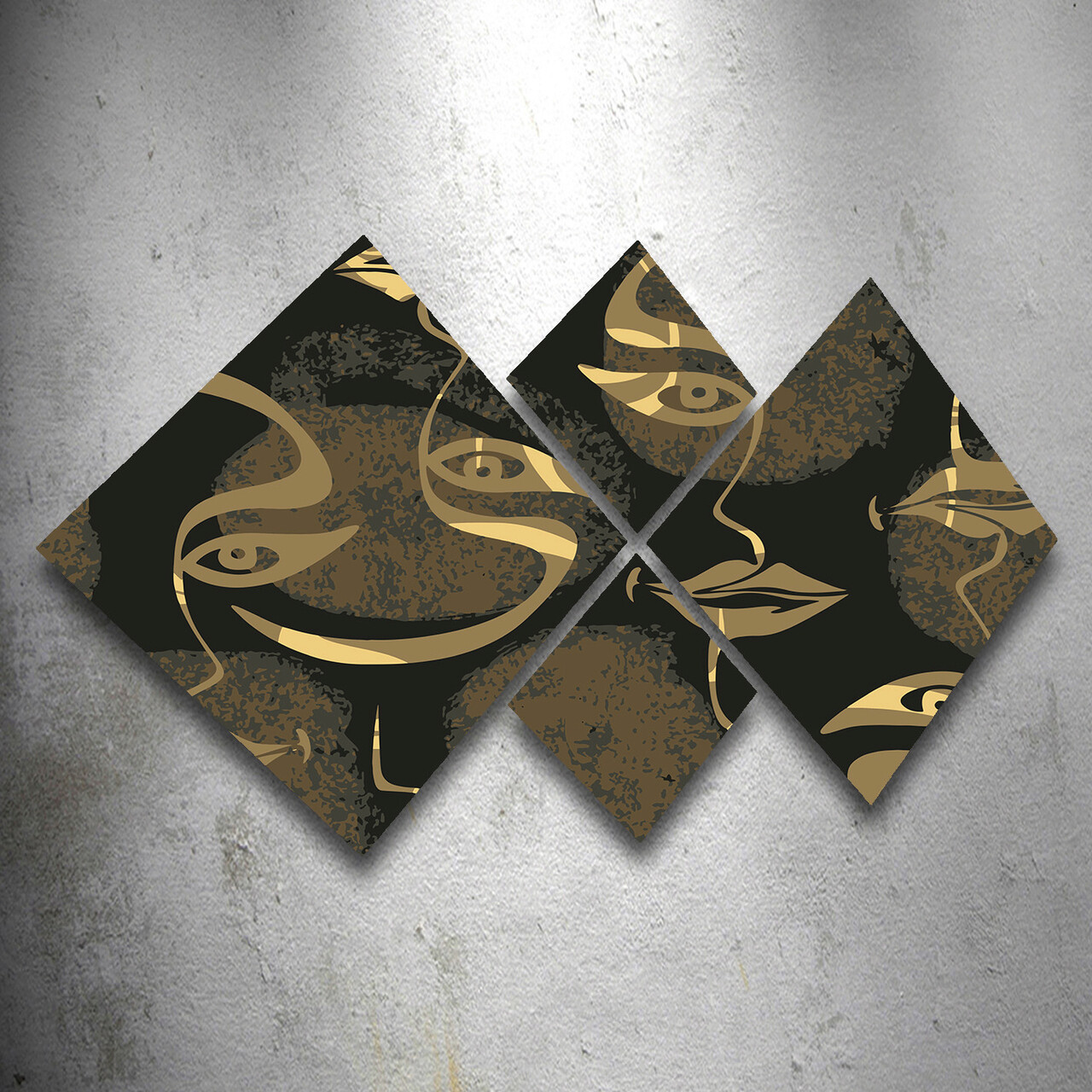 Set 4 tablouri decorative, 4MDF1837910977, MDF, Imprimat UV, Multicolor - 1 | YEO