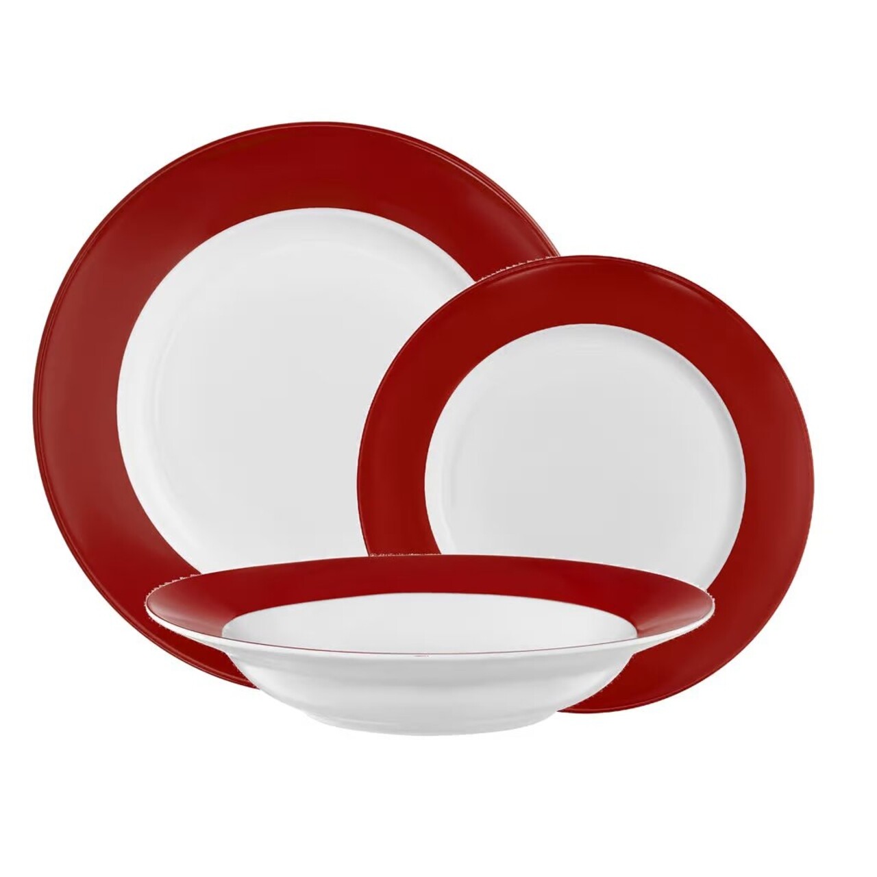 Serviciu de masa 18 piese Aura Red, Ambition, portelan, rosu - 1 | YEO