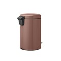 Cos de gunoi cu pedala, Brabantia, NewIcon, 12 L, 33.8x25.1x41.1 cm, otel, grej satinat