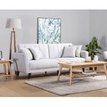 Set canapea extensibilă, Unique Design, 867UNQ1680, Lemn de carpen, Crem