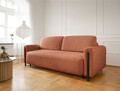 Canapea extensibila 3 locuri, ELTAP, SO-ARC-BL-30JAF, Arcadova, 244x97x97 cm, lemn/poliester, maro/negru