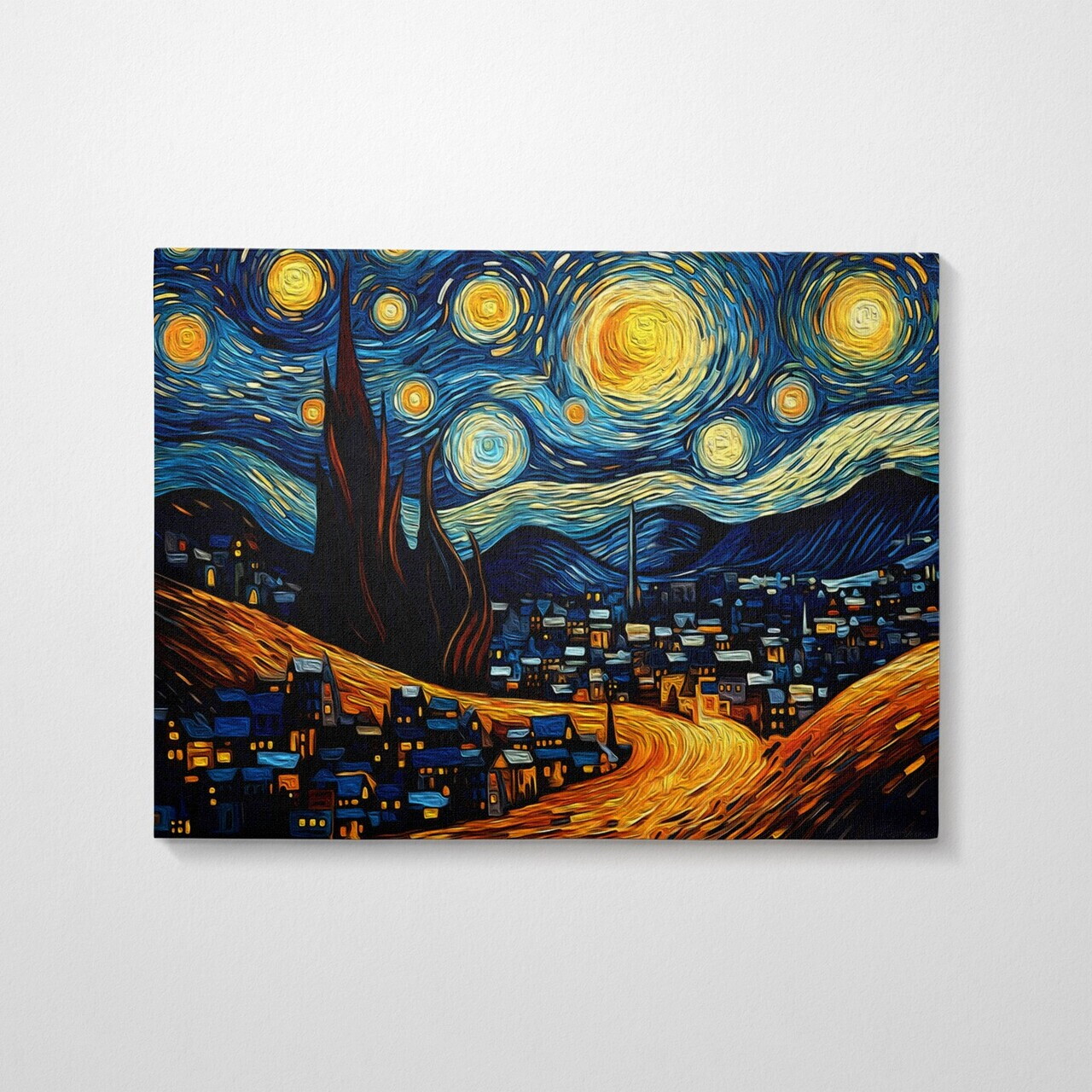 Tablou decorativ, KNV9961, Canvas, Rama din lemn (grosime 3 cm), Multicolor — imaginea 2