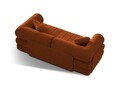 Canapea extensibila 3 locuri, Kemi, Cosmopolitan Design, 206x95x70 cm, catifea, teracota