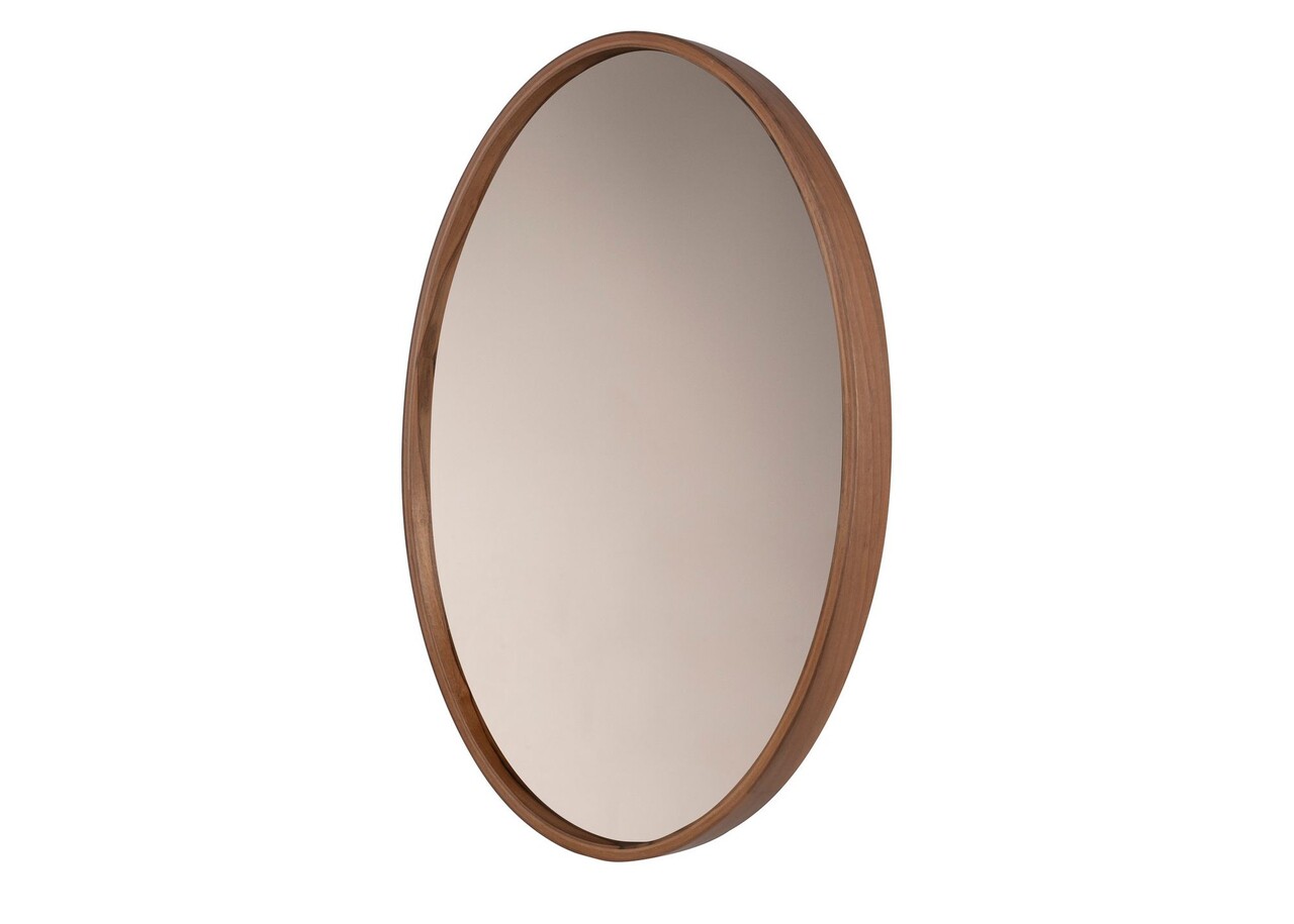 Oglinda decorativa Hanah Home Elips 45x60x4 cm 100% SOLID BEECH WOOD Maro