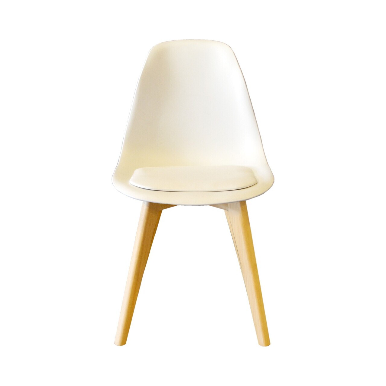 Set scaune 4 piese, Hanah Home, SND3016-4BYZ, CARPEN, Alb / Stejar — imaginea 4