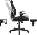 Scaun de birou, Songmics, ergonimic, suport lombar reglabi, sezut cu arcuri, max 120 kg, negru