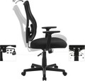 Scaun de birou, Songmics, ergonimic, suport lombar reglabi, sezut cu arcuri, max 120 kg, negru
