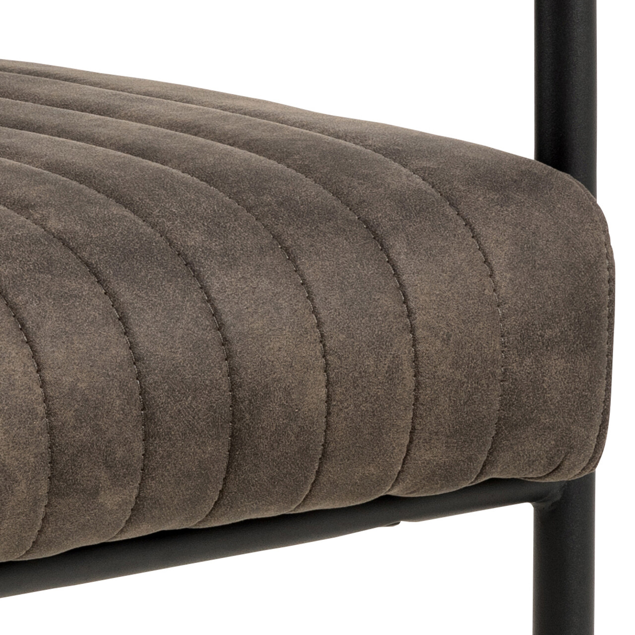 Scaun Adele, Actona, 50.5x64.5x84.5 cm, poliester/otel, antracit - view 2