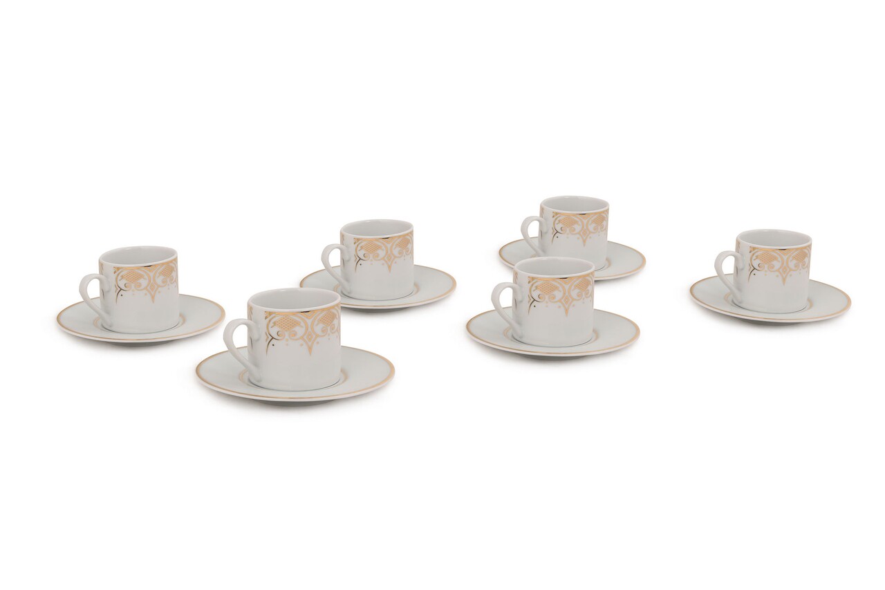 Set de cafea Kutahya Porselen, RU12KT4307044, 12 piese, portelan - 2 | YEO