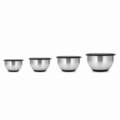 Set 4 boluri pentru amestecat + 4 capace Mixing BergHOFF, Essentials, Ø16-24 cm, inox/baza din cauciuc