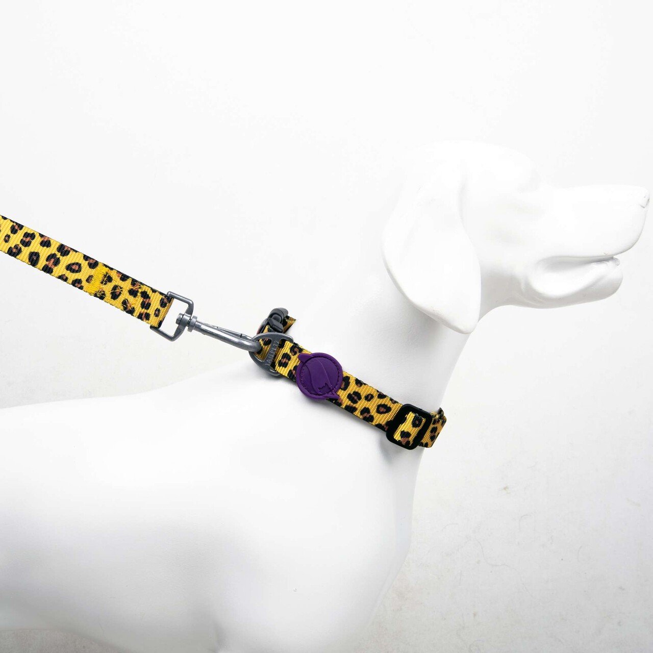 Zgarda pentru câini, Paws &amp; Whiskers, Leopard, Poliester, Multicolor - view 2