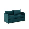 Canapea extensibilă cu 2 locuri, Futon, 859FTN2885, Metal , Verde petrol