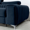 Coltar extensibil stanga 3 locuri ELTAP, LT-79MO, Grayson, 278x205x92 cm, lemn/poliester, albastru inchis