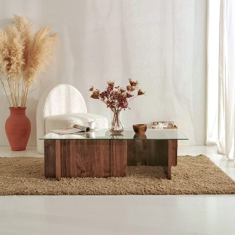 Masuta de cafea Escape, Neostill, 105x65x30 cm, maro 105x65x30