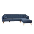 Coltar, Unique Design, 867UNQ1412, Lemn de carpen, Albastru inchis