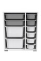Dulap multifunctional, Estella, Zen 2D2K6U, Alb/Gri
