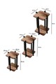 Suport din lemn pentru plante, Poter, Flower Desk Square, MDF , Maro