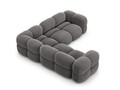 Coltar simetric 4 locuri, Loretto, Cosmopolitan Design, 250x250x68 cm, catifea, gri