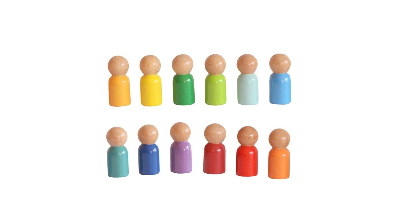 Jucarie pentru landou/carucior, Hanah Home, Waldorf, 6x3 cm, Multicolor - view 3