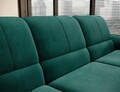 Coltar extensibil stanga 3 locuri ELTAP, LT-35NU, Siber, 270x186x93 cm, lemn/poliester, verde inchis