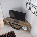 Comoda TV, Retricy, Sares, 120x35x36.8 cm, PAL, Nuc / Negru