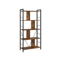 Biblioteca cu 5 rafturi, Vasagle, Industrial Living, 74x30x150 cm. PAL/otel, maro