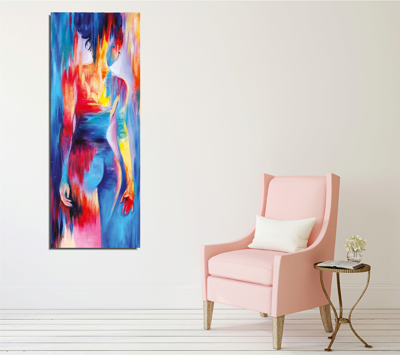 Tablou decorativ, PC187, Canvas, Lemn, Multicolor - 1 | YEO