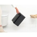 Cos de rufe, Brabantia, Bo Small, 7 L, 20.7x24.2x31.7 cm, otel, negru mat