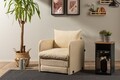 Canapea extensibilă cu 1 loc, Futon, 859FTN2879, Metal , Crem